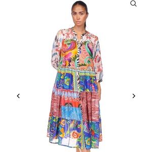 Johnny Was Regia Tiered Dress - Prazer Print XL NWT